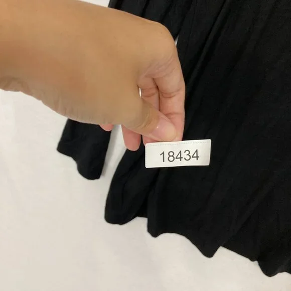 New Old Navy Black‎ Soft Stretch Lace Up Long Sleeve Casual Top XL - Picture 8 of 8